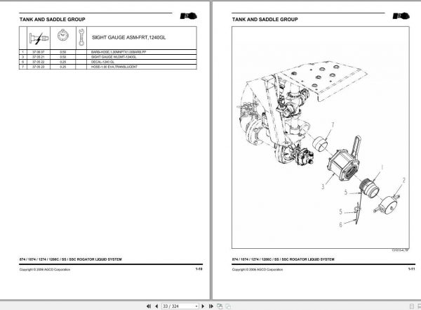 Ag Chem SA 874107412741286CSSSSC Rogator Chassis RTSAG331636A 3