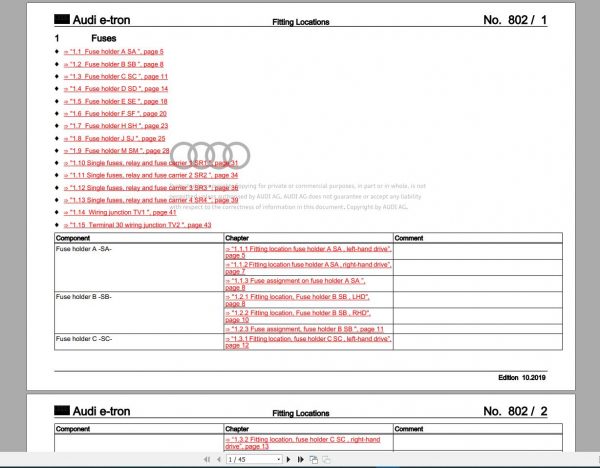 Audi 2020 605GB Package DVD PDF Repair Manual Workshop Manuals And Wiring Diagrams 5