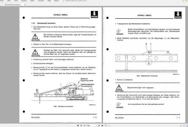BAUER BG25 Instruction Manuals Spare Part Lists Schematics 2