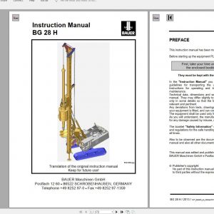 BAUER BG28H Instruction Manuals Spare Part Lists Schematics 2