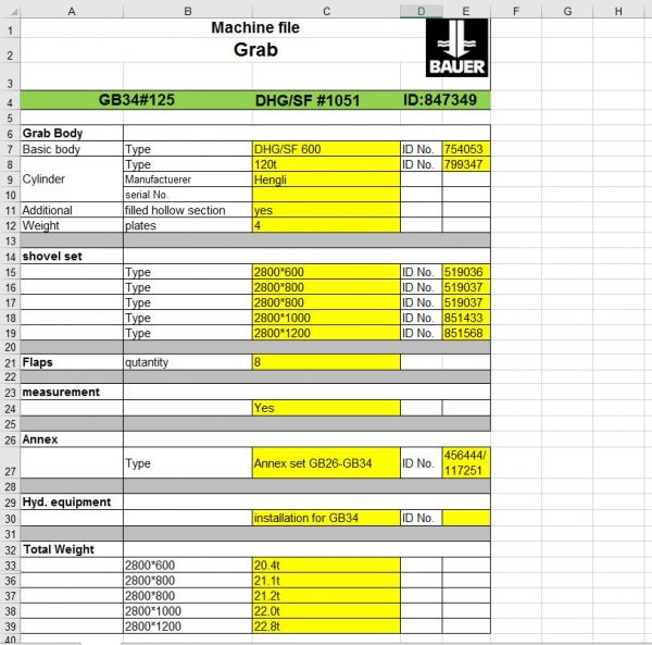 BAUER GB34 0125 Machine Files 1