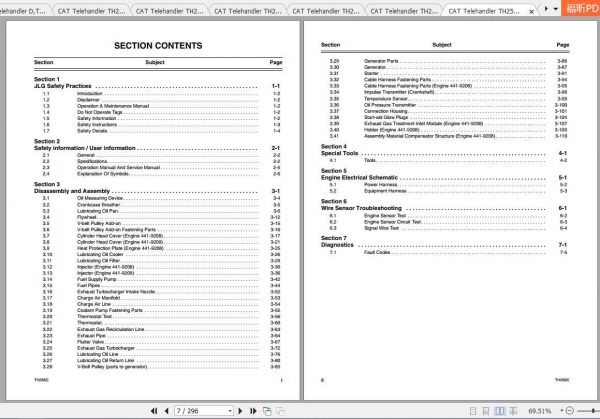 CAT Telehandler TH255C Operation Parts and Maintenance Information 3