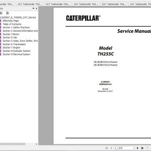 CAT Telehandler TH255C Operation Parts and Service Manual 1