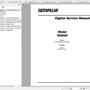 CAT Telehandler TH255C Operation Parts and Service Manual 2