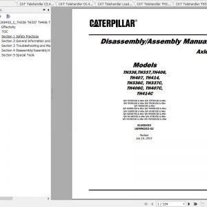 CAT Telehandler TH336C Operation Parts and Maintenance Manual 2