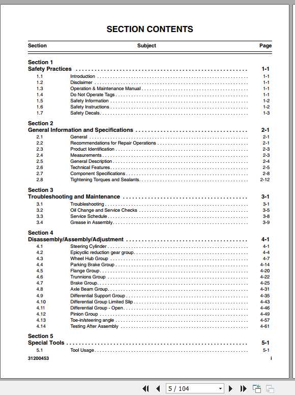 CAT Telehandler TH337C Operation Parts and Maintenance Manual 3