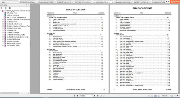 CAT Telehandler TH407C Operation Parts and Maintenance Manual 3