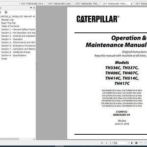 CAT Telehandler TH414C Operation Parts and Maintenance Manual 2