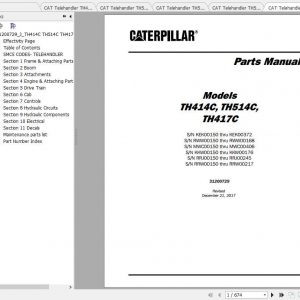 CAT Telehandler TH514C Operation Parts and Maintenance Manual 2