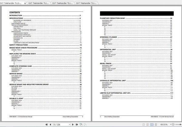 CAT Telehandler TL1255 Operation Parts and Maintenance Manual 2
