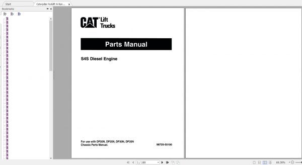 Caterpillar Forklift N Range Parts Manuals 3