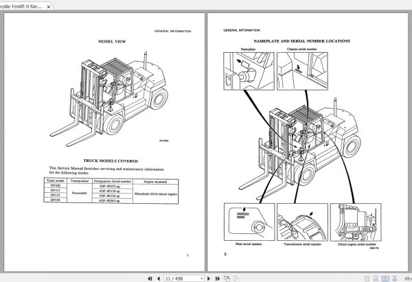 Caterpillar Forklift N Range Service Manuals 6