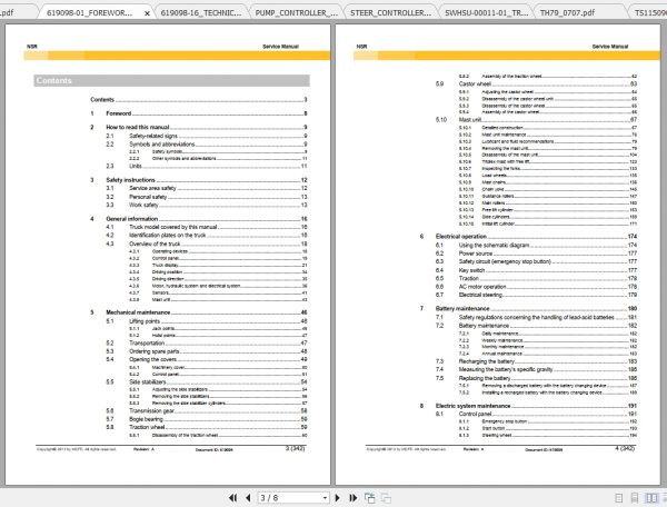 Caterpillar Lift Truck NSR20N Service Manuals 2