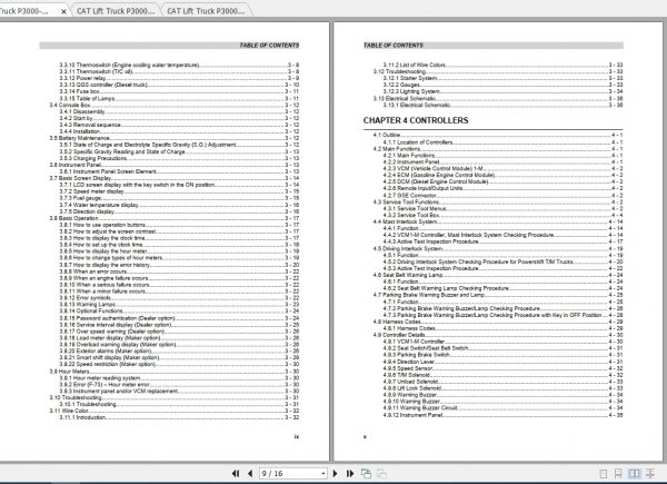 Caterpillar Lift Truck P4000 7000 Service Manuals 2