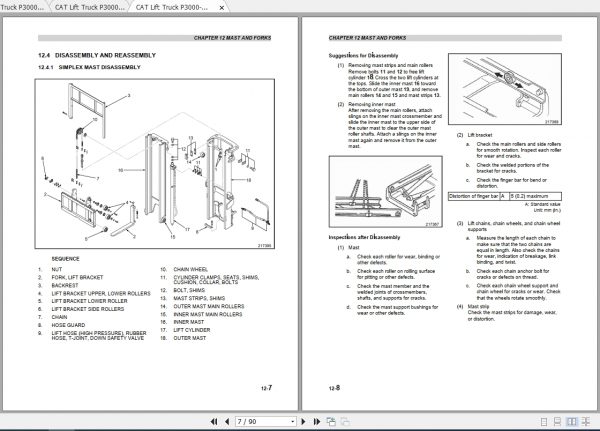 Caterpillar Lift Truck P4000 7000 Service Manuals 3