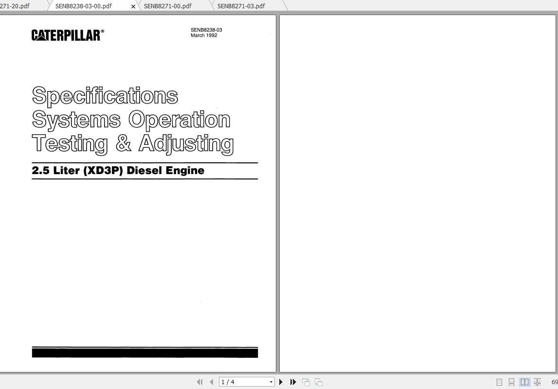 Caterpillar Lift Truck T40D Service Manuals 1