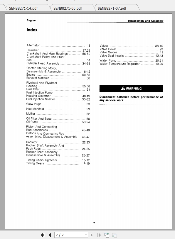 Caterpillar Lift Truck V25D Disassembly Assembly 2