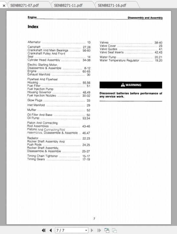 Caterpillar Lift Truck V30D Disassembly Assembly 2