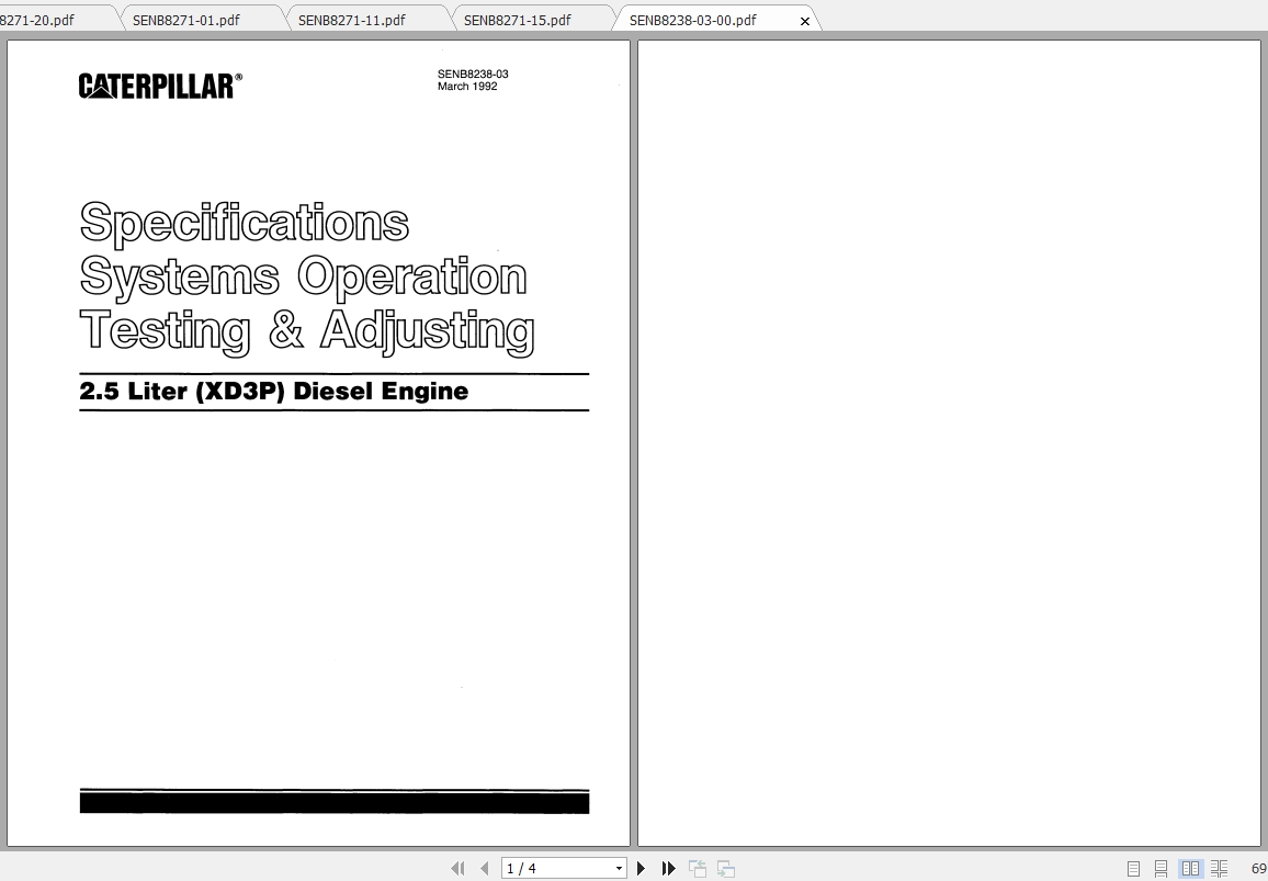 Caterpillar Lift Truck V35D Disassembly Assembly 1