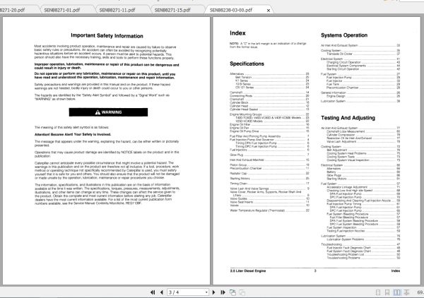 Caterpillar Lift Truck V35D Disassembly Assembly 2
