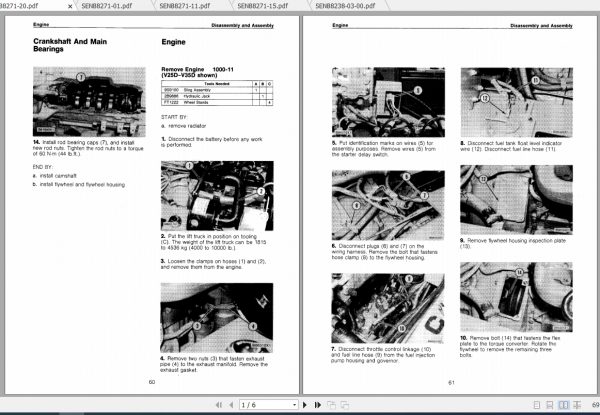 Caterpillar Lift Truck V35D Disassembly Assembly 3
