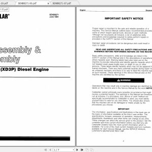 Caterpillar Lift Truck V50D Disassembly Assembly 1