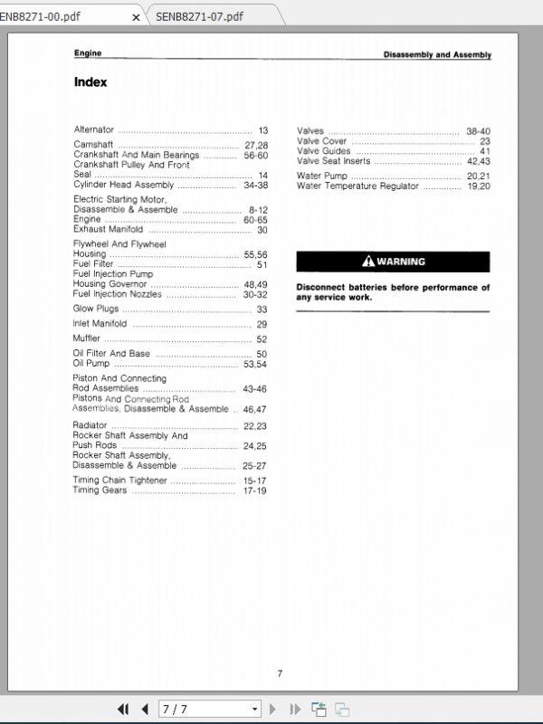 Caterpillar Lift Truck V50D Disassembly Assembly 2