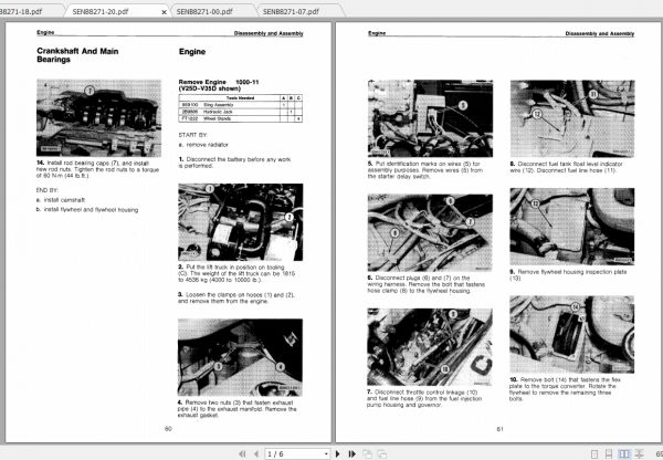 Caterpillar Lift Truck V50D Disassembly Assembly 3