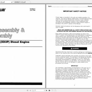 Caterpillar Lift Truck V50E Disassembly Assembly 1