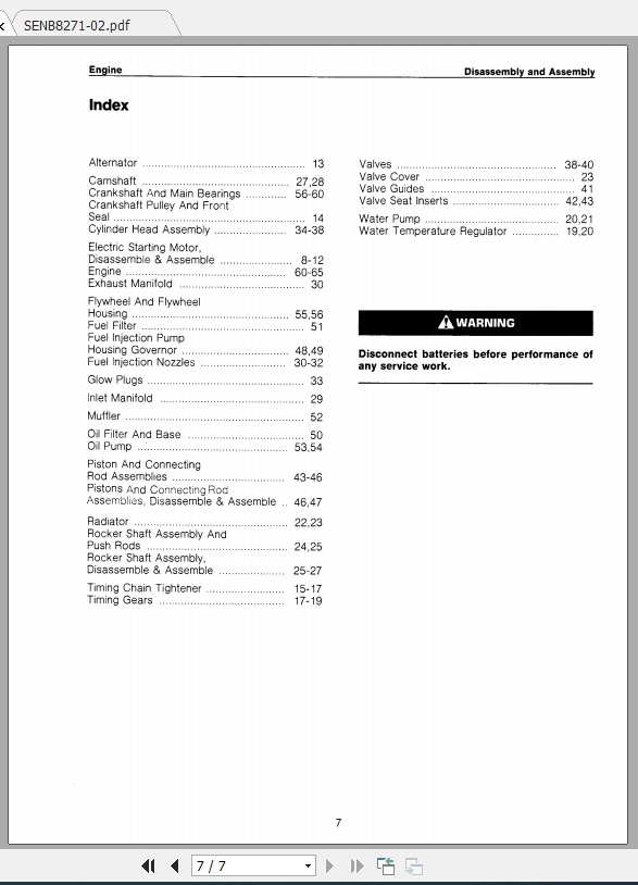 Caterpillar Lift Truck V50E Disassembly Assembly 2