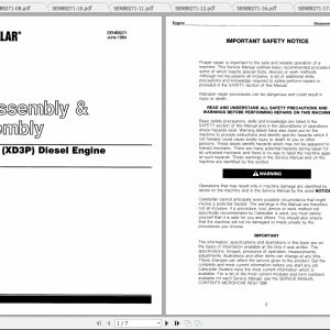 Caterpillar Lift Truck VC60D Disassembly Assembly 1