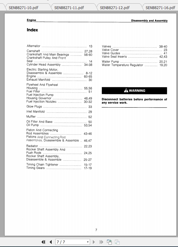 Caterpillar Lift Truck VC60D Disassembly Assembly 2