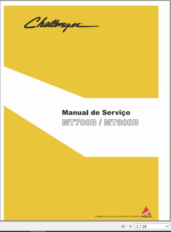 Challenger SA Tractor MT700 800B Service Manual 1