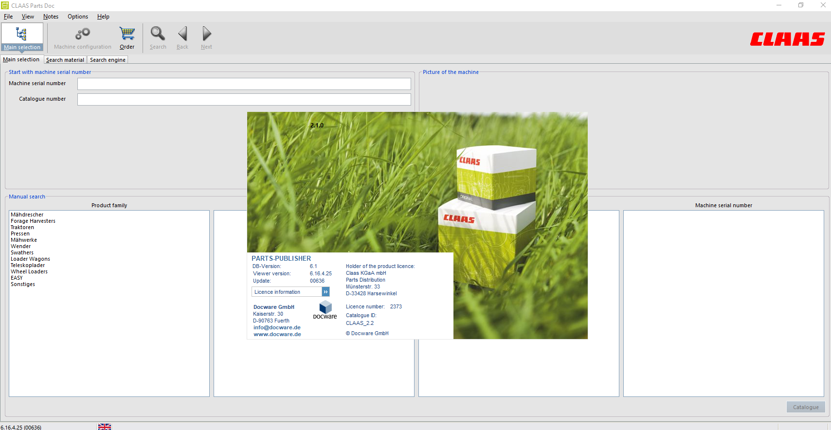 Claas Parts Doc 22 Agricultural Updated 636 062020 EPC