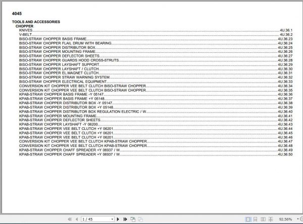 Deutz Fahr Tractor 4045 Parts Catalog 1