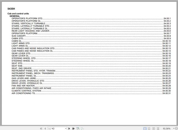 Deutz Fahr Tractor 5435H Parts Catalog 1