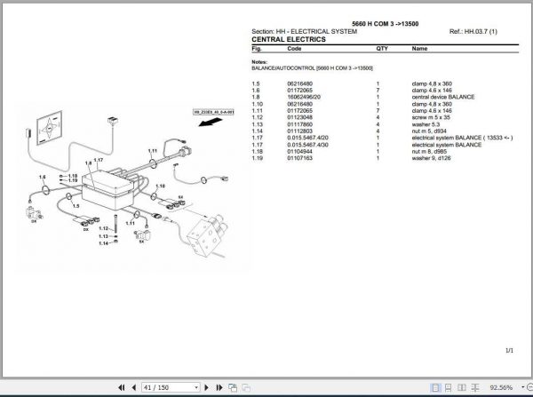 Deutz Fahr Tractor 5660H After 13500 Parts Catalog 2