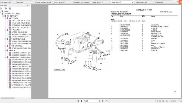 Deutz Fahr Tractor Agrolux 90 97 Parts Catalog 2