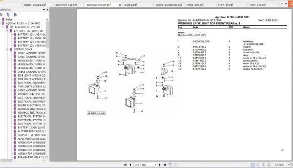 Deutz Fahr Tractor Agrotron K 90 120 Parts Catalog 3
