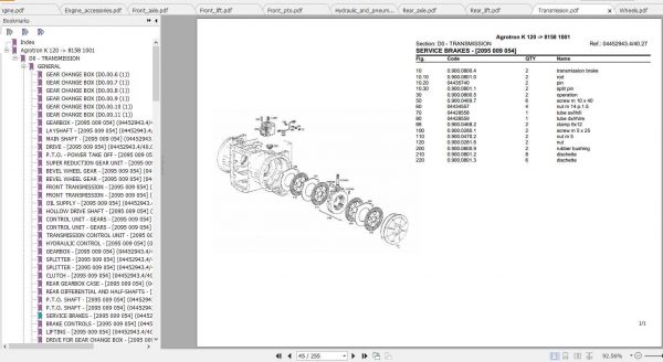 Deutz Fahr Tractor Agrotron K 90 120 Parts Catalog 4