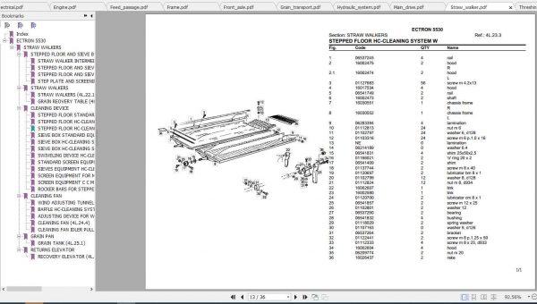 Deutz Fahr Tractor Ectron 5530 Parts Catalog 1