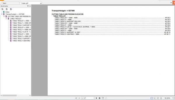 Deutz Fahr Tractor Transportwagen Parts Catalog 1