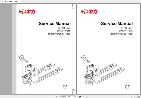 EP Electric Pallet Truck EP120 15ETETL Service Manual 1