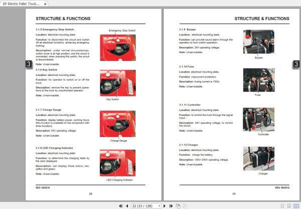 EP Electric Pallet Truck EP120 15ETETL Service Manual 3