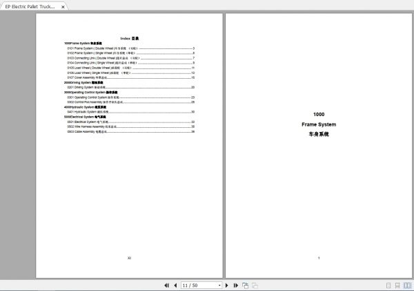 EP Electric Pallet Truck EPT20 15EHJ Parts Manual 2