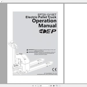 EP Electric Pallet Truck ETP20 1315ET Operation Manual 1