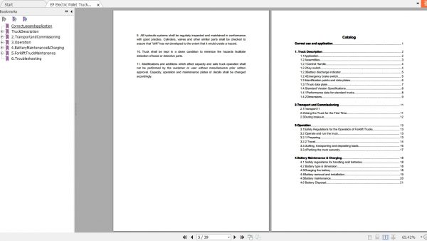 EP Electric Pallet Truck ETP20 1315ET Operation Manual 2