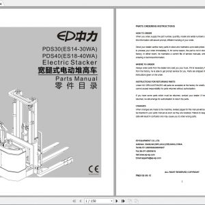 EP Electric Stacker PDS30 40 Parts Manual 1