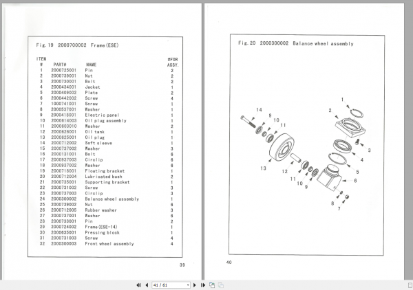 EP Forklift Truck ESAESE Part Manual 3