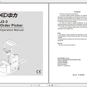EP Order Picker J2 3 Operation Manual 1